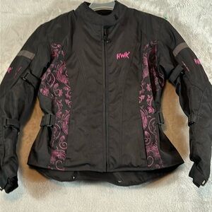HWK Motorsports apparel, waterproof motorcycle Jacket sz Large